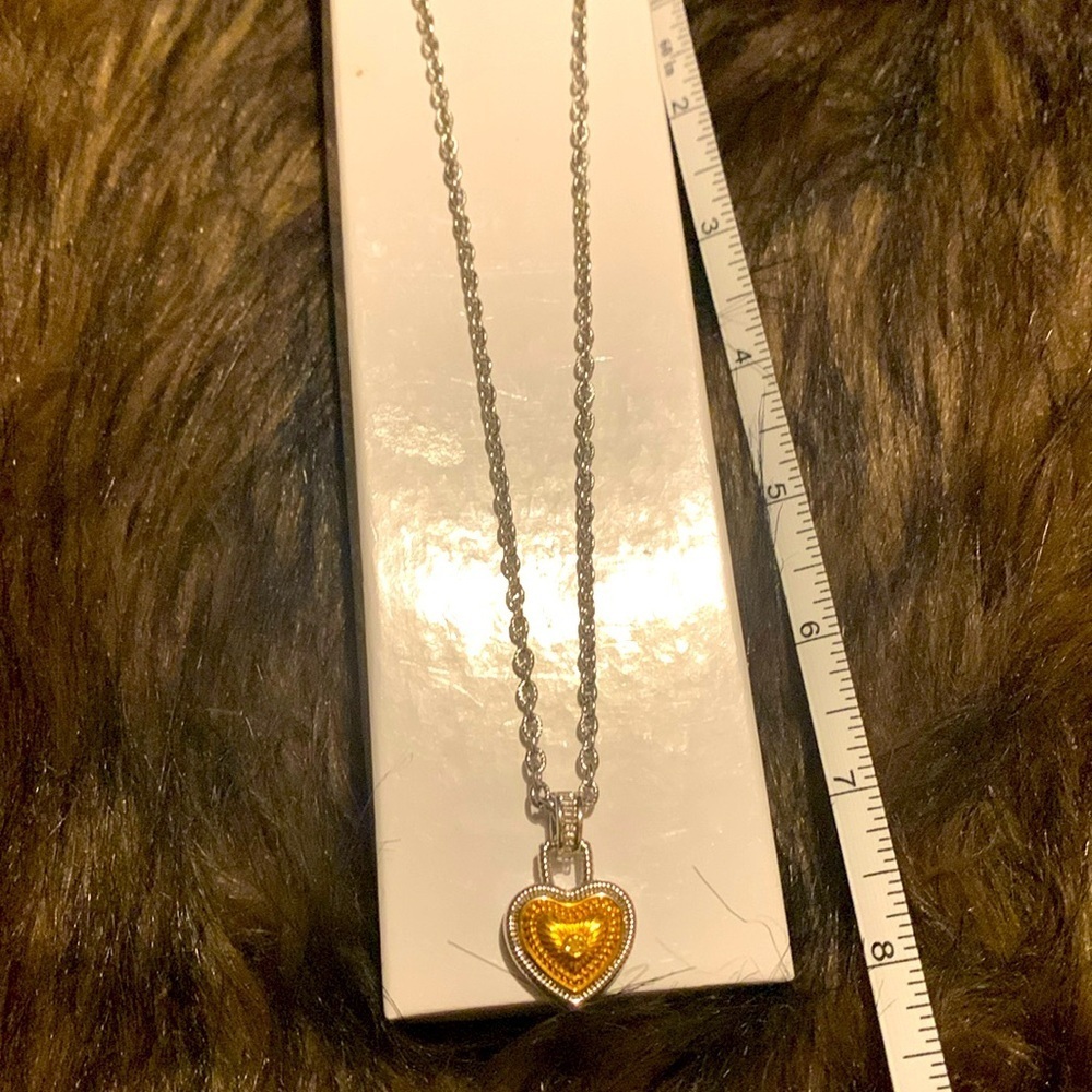 Heart Rhodium plated enameled diamond heart silverrtone.  see pics!